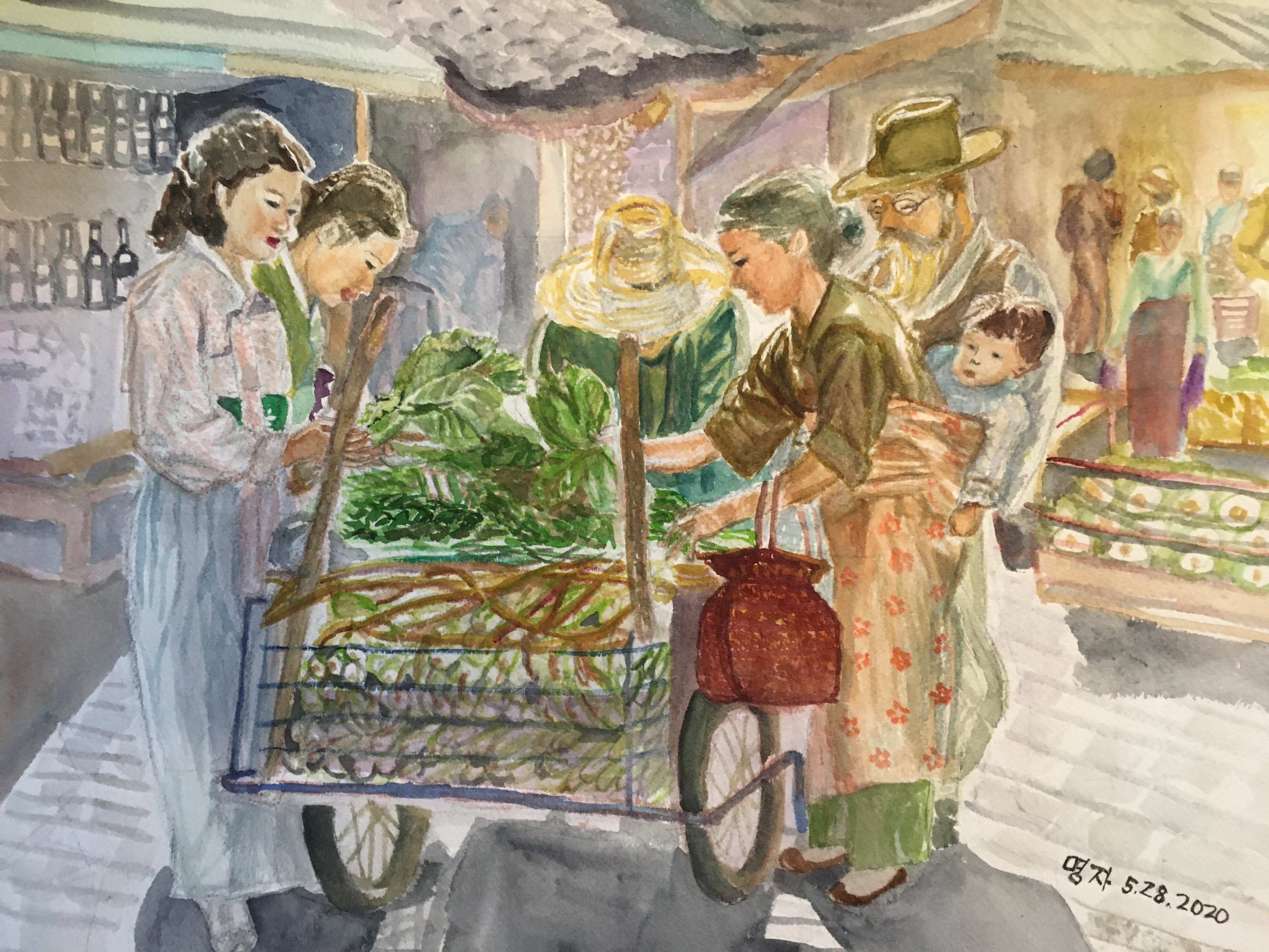 200528 Korean market of old watercolor.jpg