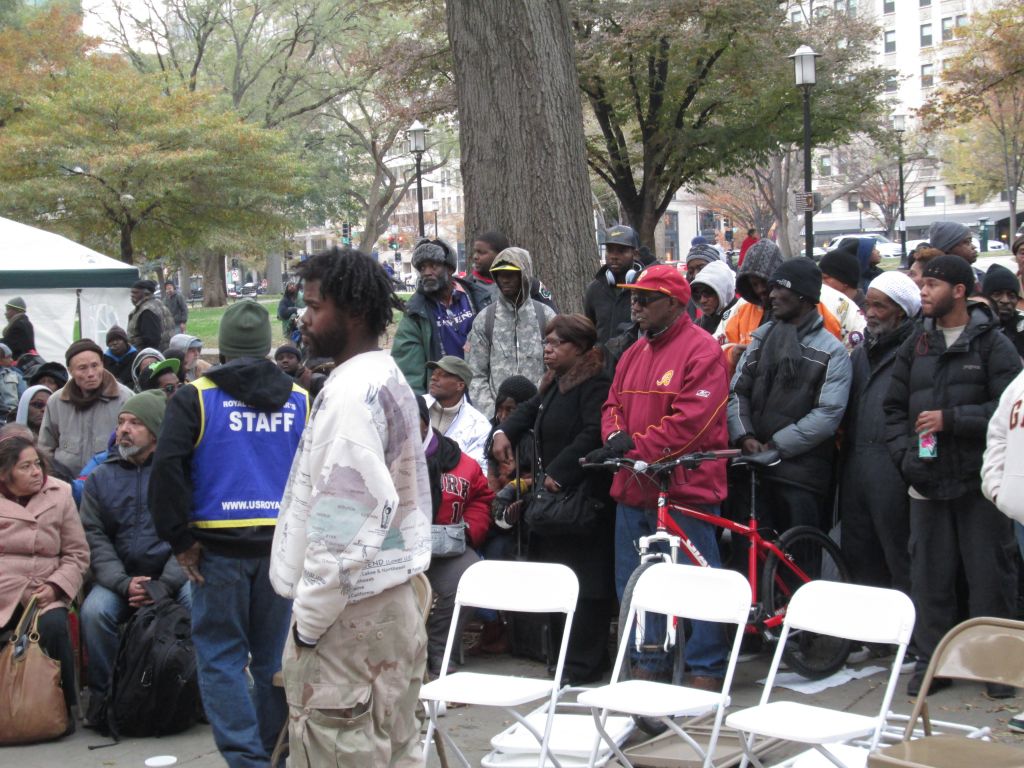 IMG_8345.JPG : Speaking at the Wilderness Ministry Thanksgiving Sunday Service at the Franklin Square Park, Washington, D.C. on Nov 23, 2014