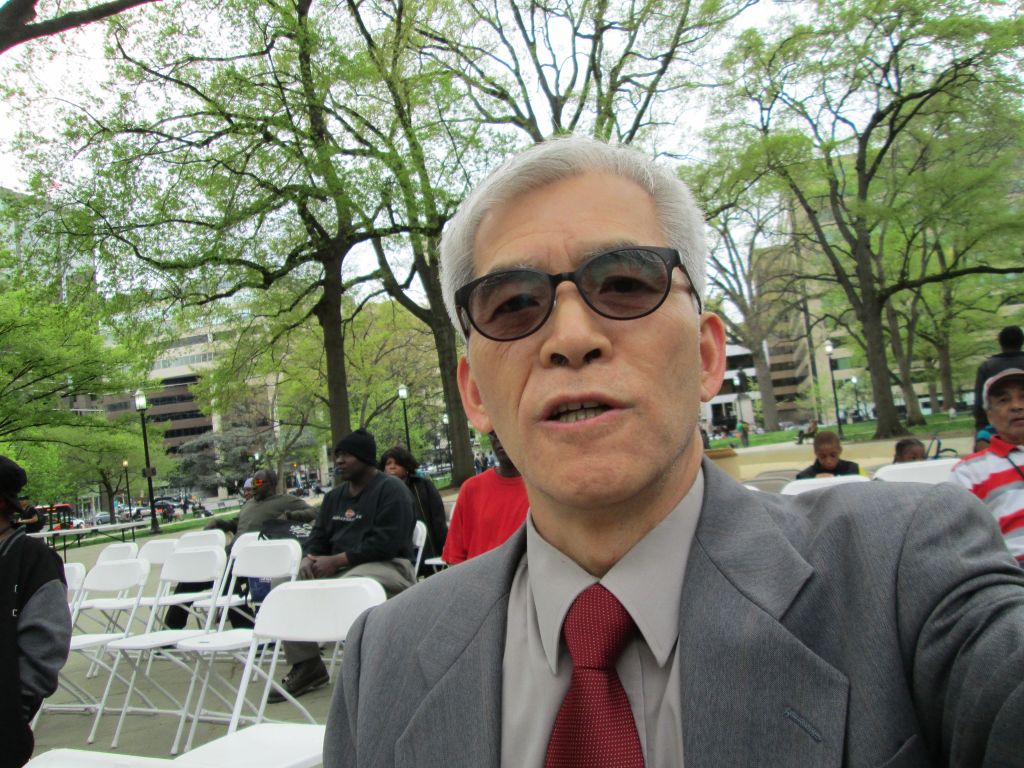 2015-04-19 14.34.50.jpg : Speaking at the Wilderness Ministry Sunday Service at the Franklin Square Park, Washington, D.C. on April 19, 2015