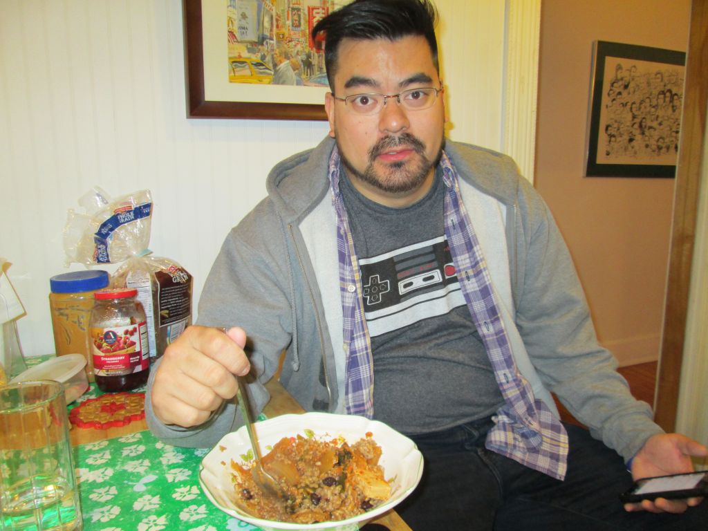 IMG_0708.JPG : April 14, 2013 Jay in the kitchen