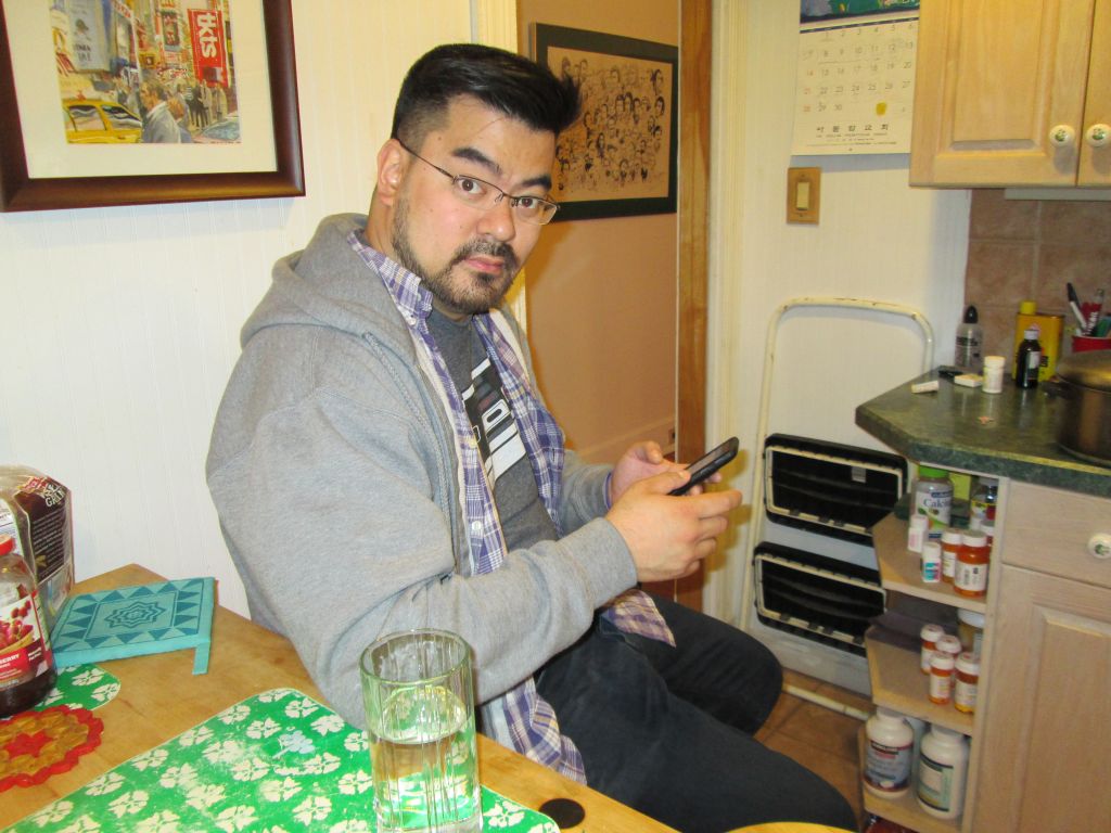 IMG_0706.JPG : April 14, 2013 Jay in the kitchen