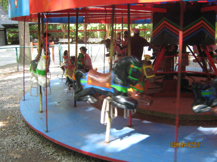 Photo Editor_110804n Karis, Josiah n mj at Burke Lake Carousel.JPG : Aug 1 at Home Pool and Aug 4 at Burke Lake