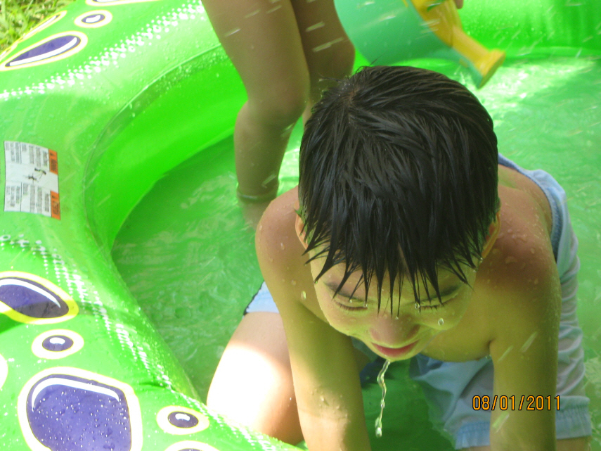 Photo Editor_110801b Josiah n Karis.JPG : Aug 1 at Home Pool and Aug 4 at Burke Lake