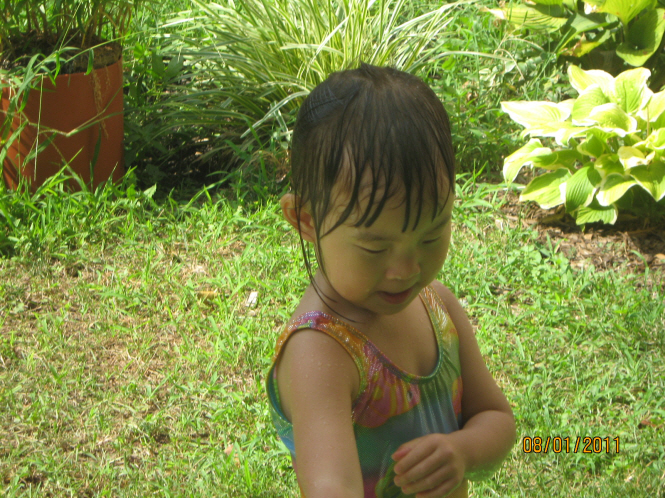 Photo Editor_110801c Karis.JPG : Aug 1 at Home Pool and Aug 4 at Burke Lake