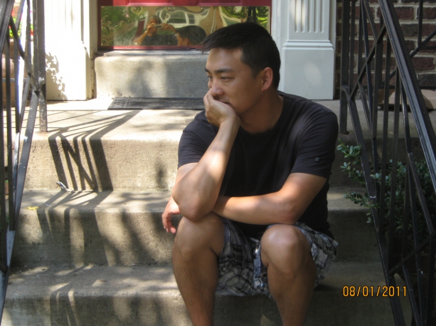 Photo Editor_110801d Joshua meditating.JPG : Aug 1 at Home Pool and Aug 4 at Burke Lake