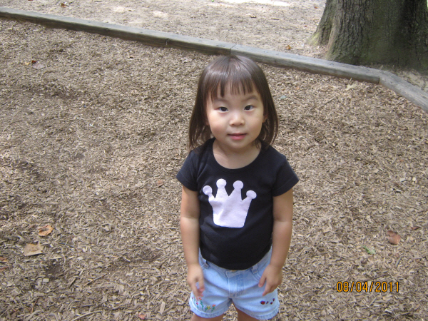 Photo Editor_110804a Karis at Burke Lake Playground.JPG : Aug 1 at Home Pool and Aug 4 at Burke Lake